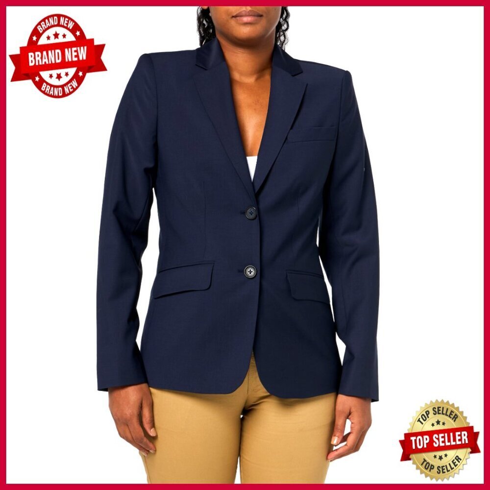 Lightweight Wool Blend Blazer, Water Repellent, Regular Fit, Professional